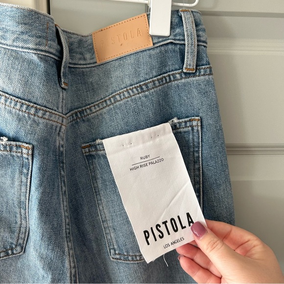 NWT Revolve Pistola Ruby High Waist Palazzo Flare Jeans - Picture 4 of 5